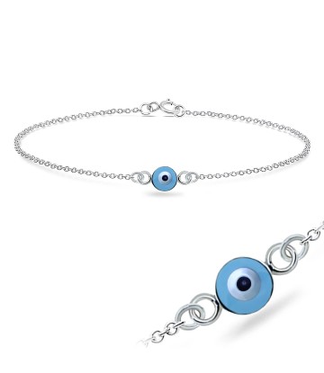 Evil Eye Round Shape Silver Bracelet BRS-202